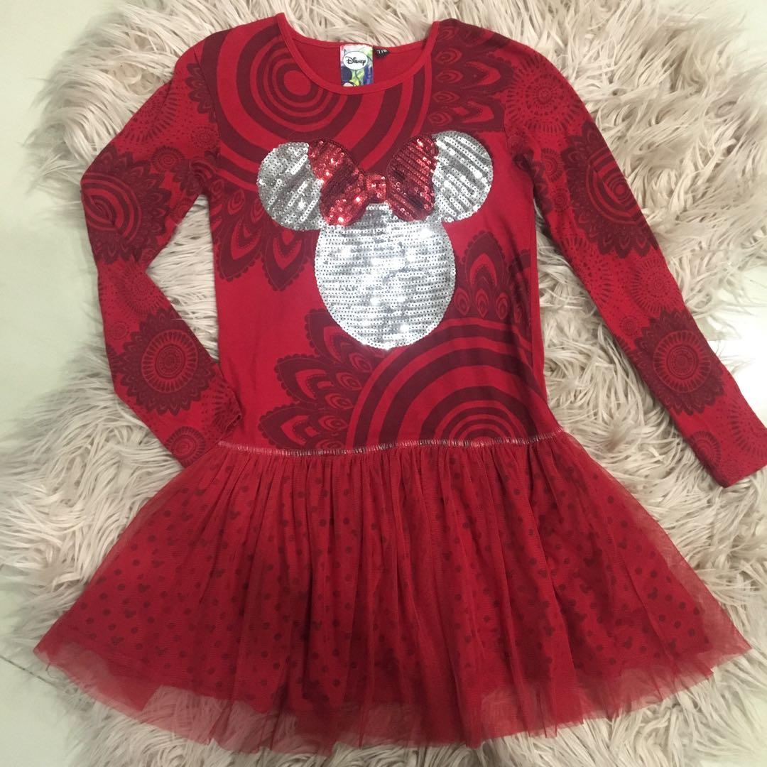girls red sequin dress