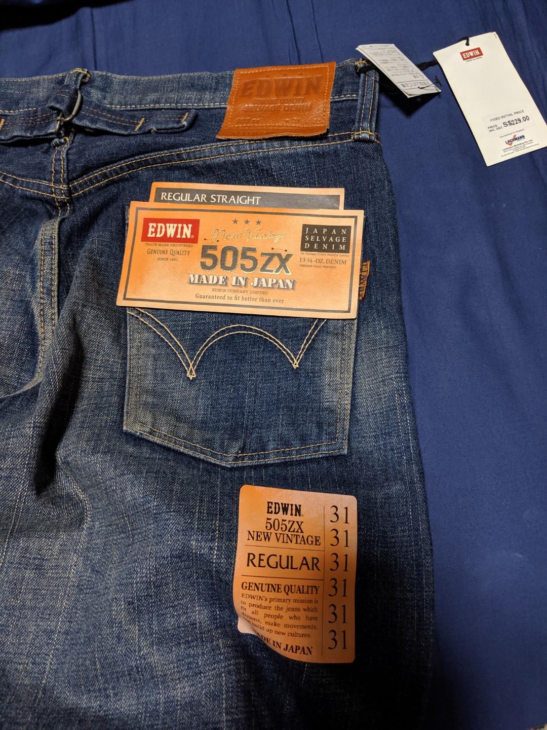 Edwin 505zx selvedge denim, Men's 