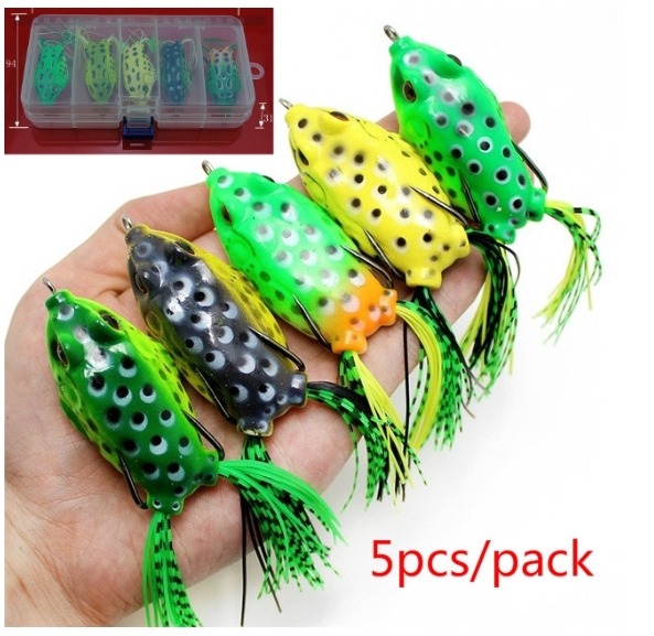 Fishing Lure Soft Plastic Frog , Gewang Katak x 5 Pieces, Sports