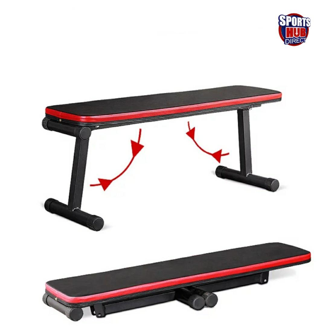 Foldable Portable Gym Bench Both Flat And Decline Positions On