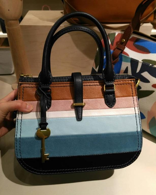Fossil ryder satchel patchwork sales