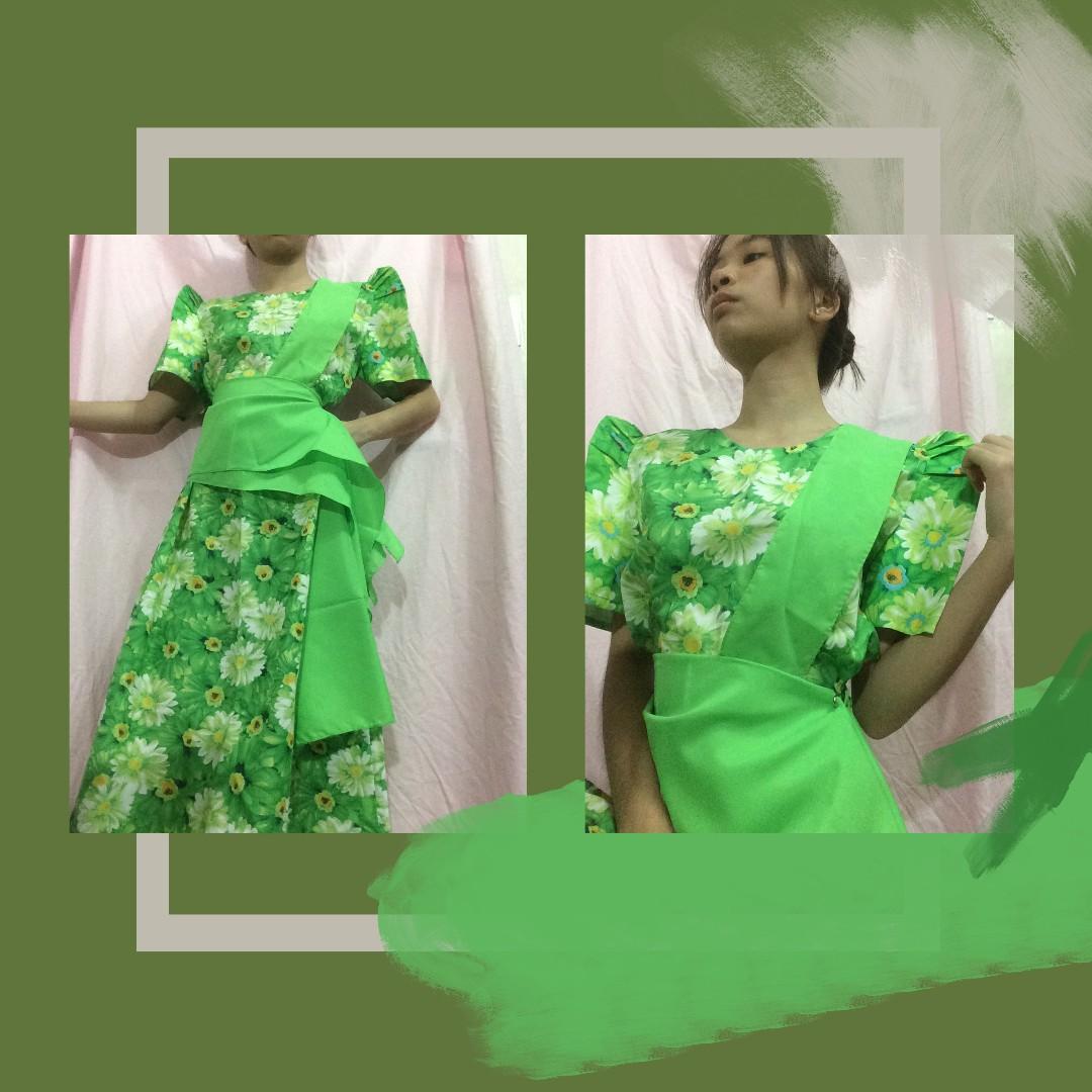 Green filipiniana sale