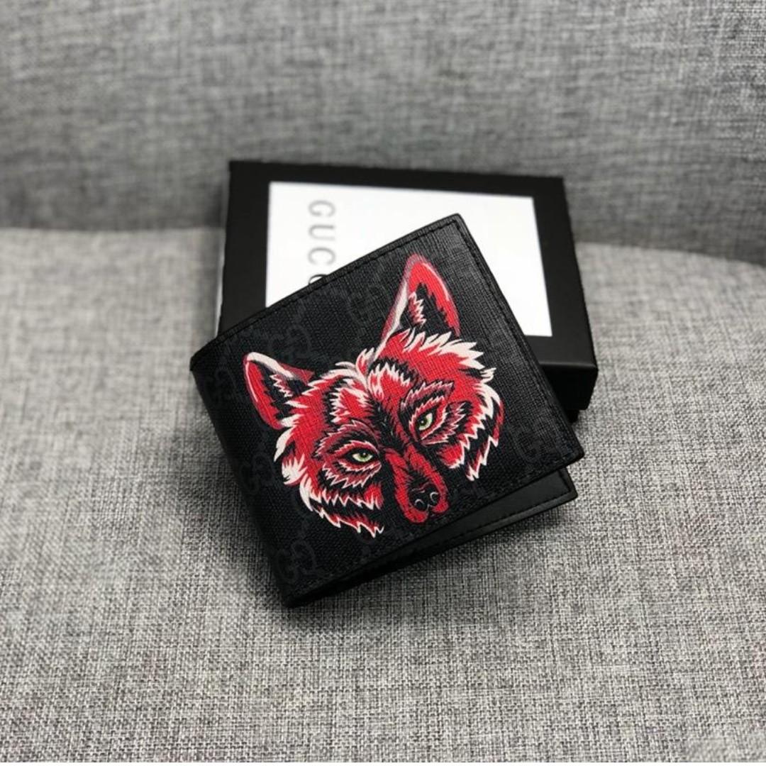 gucci red wolf wallet