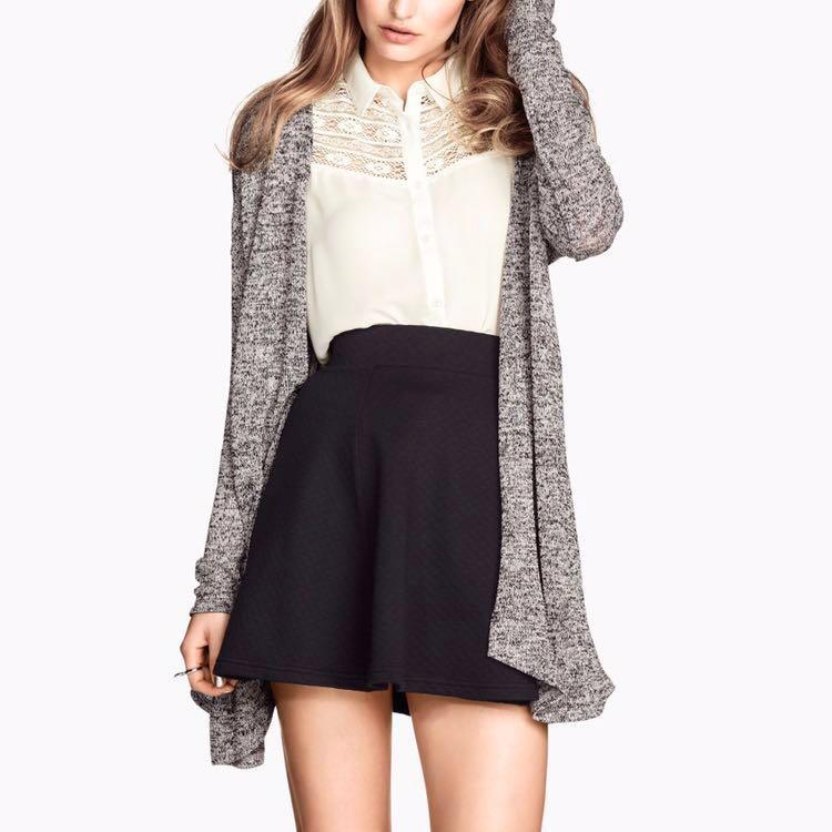 hm grey cardigan