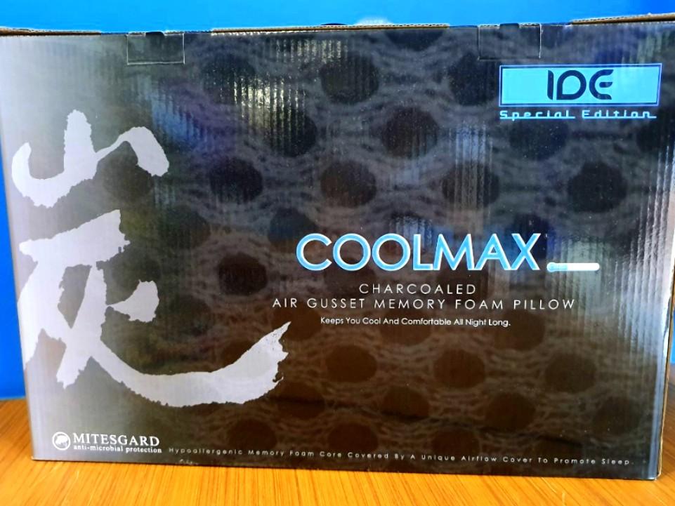 Ide Coolmax Charcoal Air Gusset Memory Foam Pillow Furniture