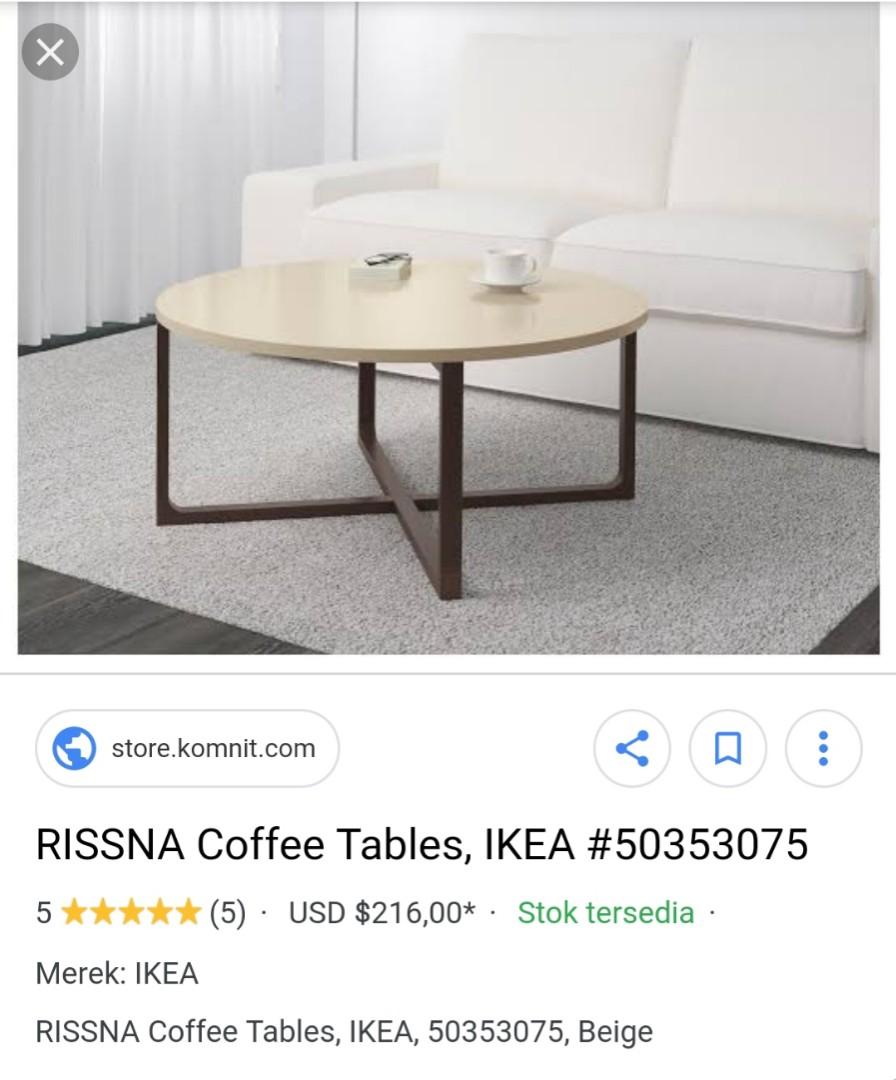 Ikea Rissna Coffee Table Meja Kopi Bundar Home Furniture On