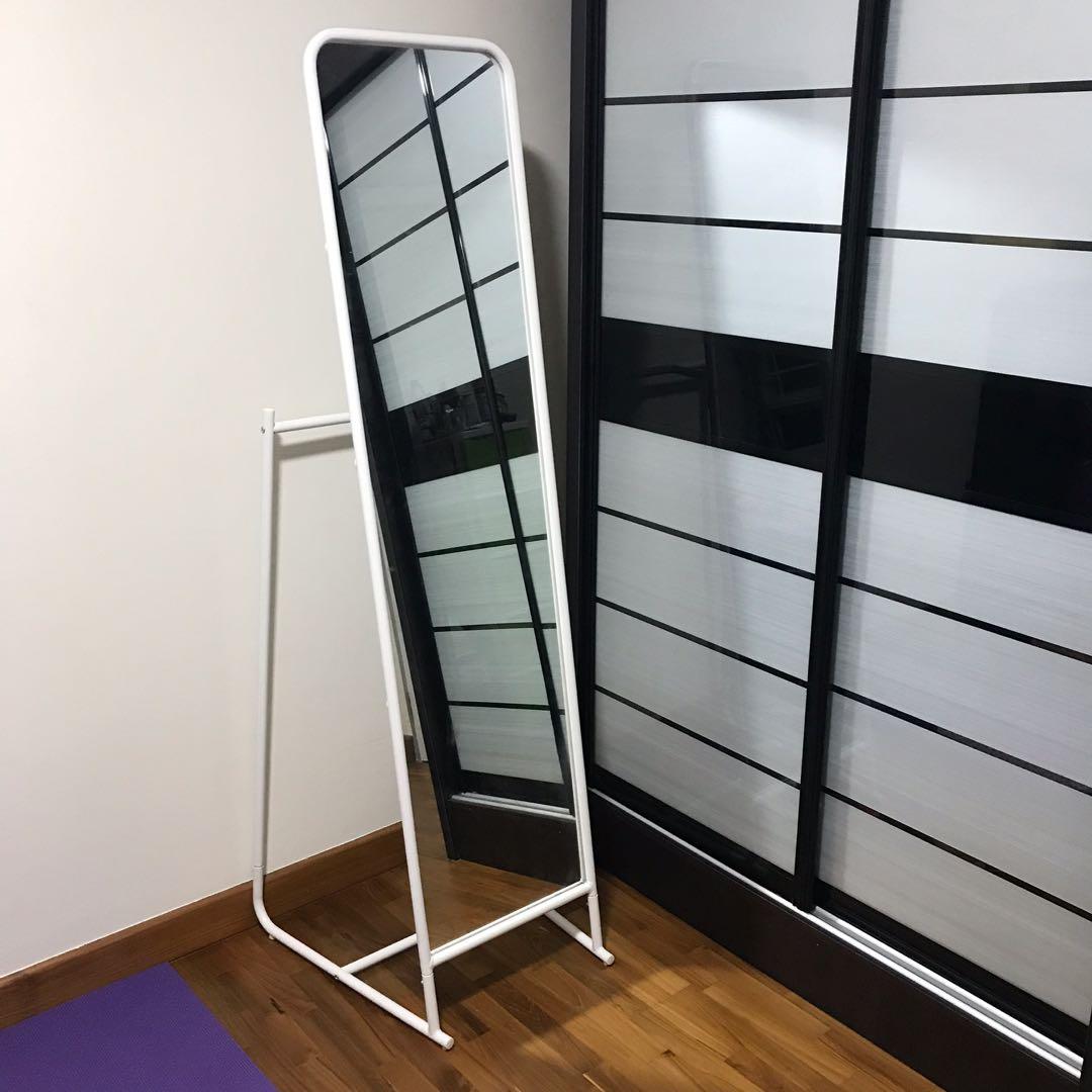Ikea Standing Mirror With Hooks Rails Furniture Others On