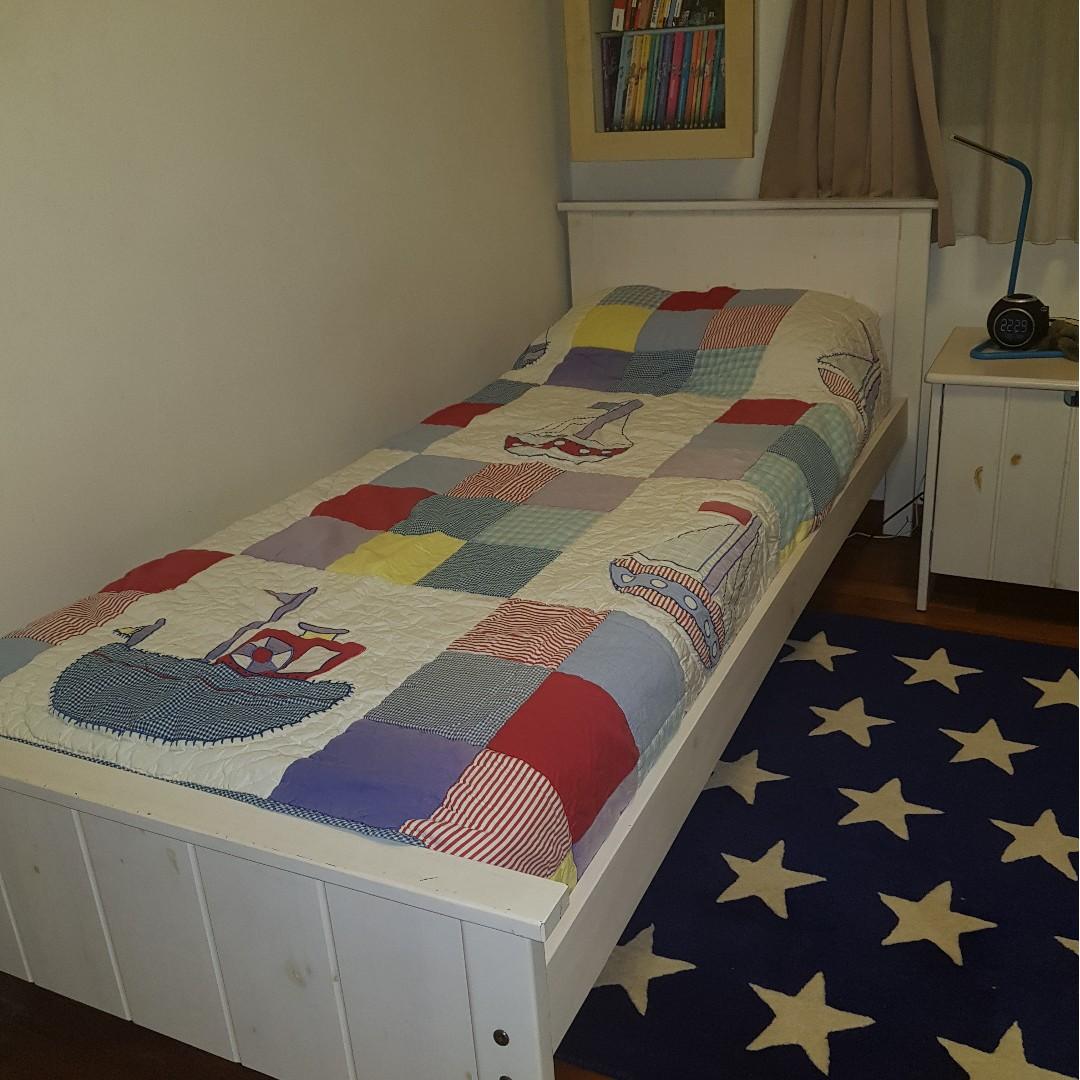 John Lewis Single Bed Mattress Bedside Table Furniture Beds