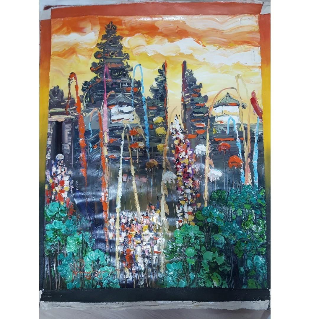Lempuyang Temple Painting Bali Temple Design Craft Art