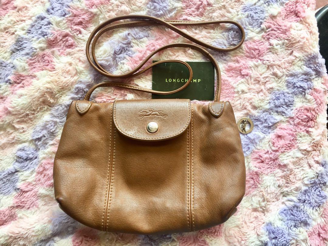 Longchamp cuir sling deals bag