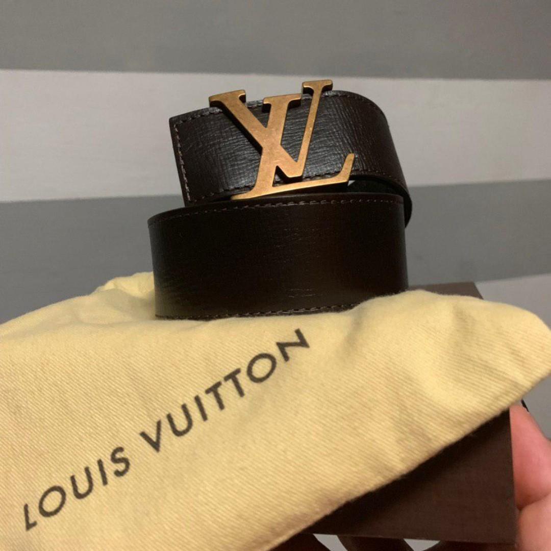 Louis Vuitton Mp216q Lv Shape 40mm Orange Buckle Brown Monogram Belt Size:  95