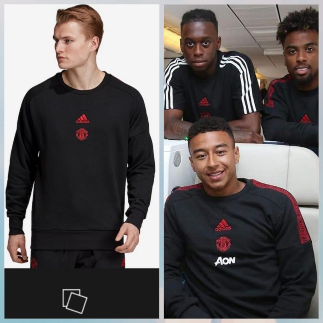 Manchester United 2019 20 Ssp Crew Black Sports Sports Apparel On Carousell
