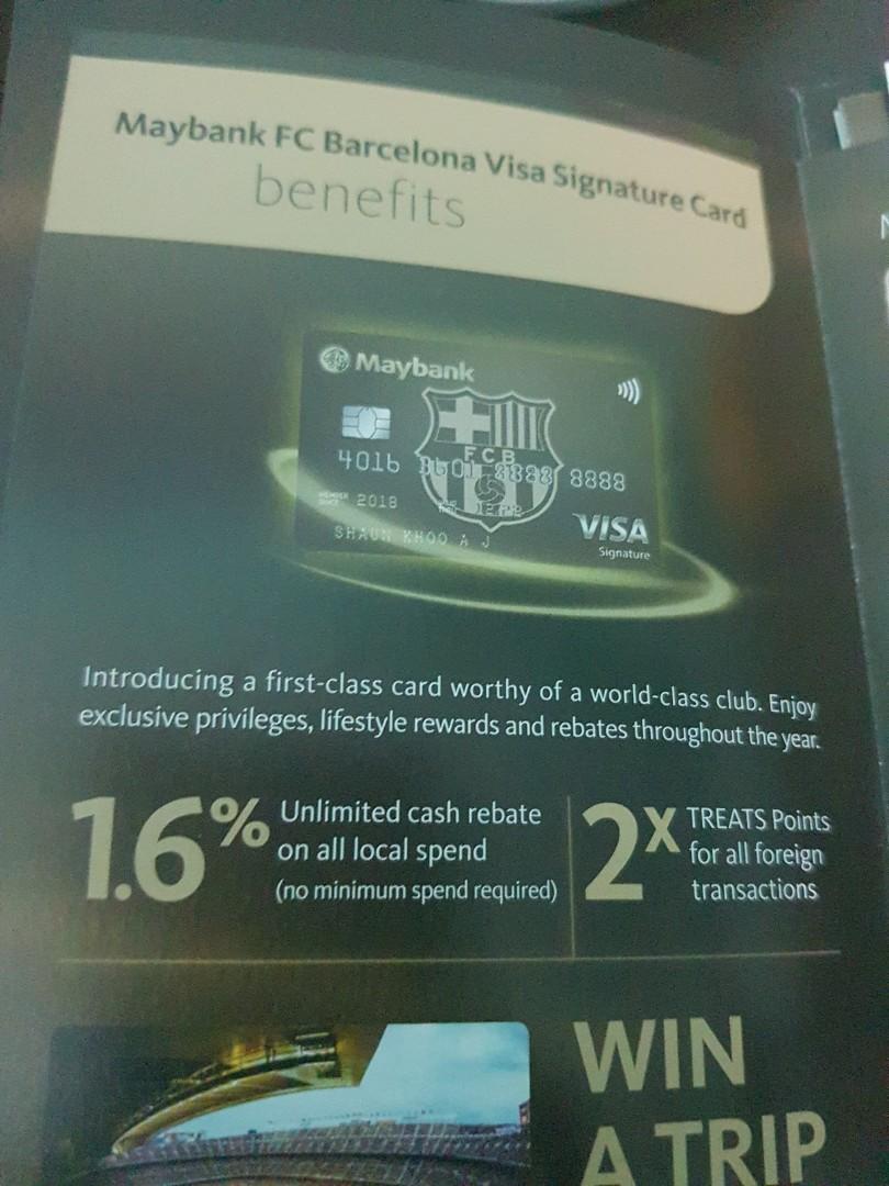 Maybank FC Barcelona Visa Sigature Card. packet, Hobbies & Toys