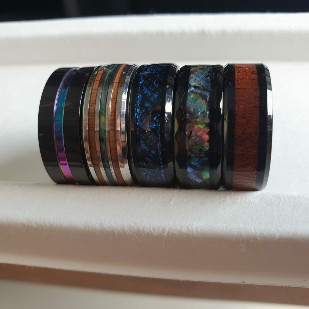 Men's Tungsten Carbide ring /rings (Category: Jewelry) located in Singapore. Submitted by yurikaze (Listing ID 237970862, Image 1). Description: Brand new Tungsten carbide rings for men fashion. Size 11. Even durable than stainless steel. Scratch resistant less diamond can scratch. All sell as a set for $100. Individual ring for $25 each. #ring #men #fashion #tungsten #carbide #stainless #steel.