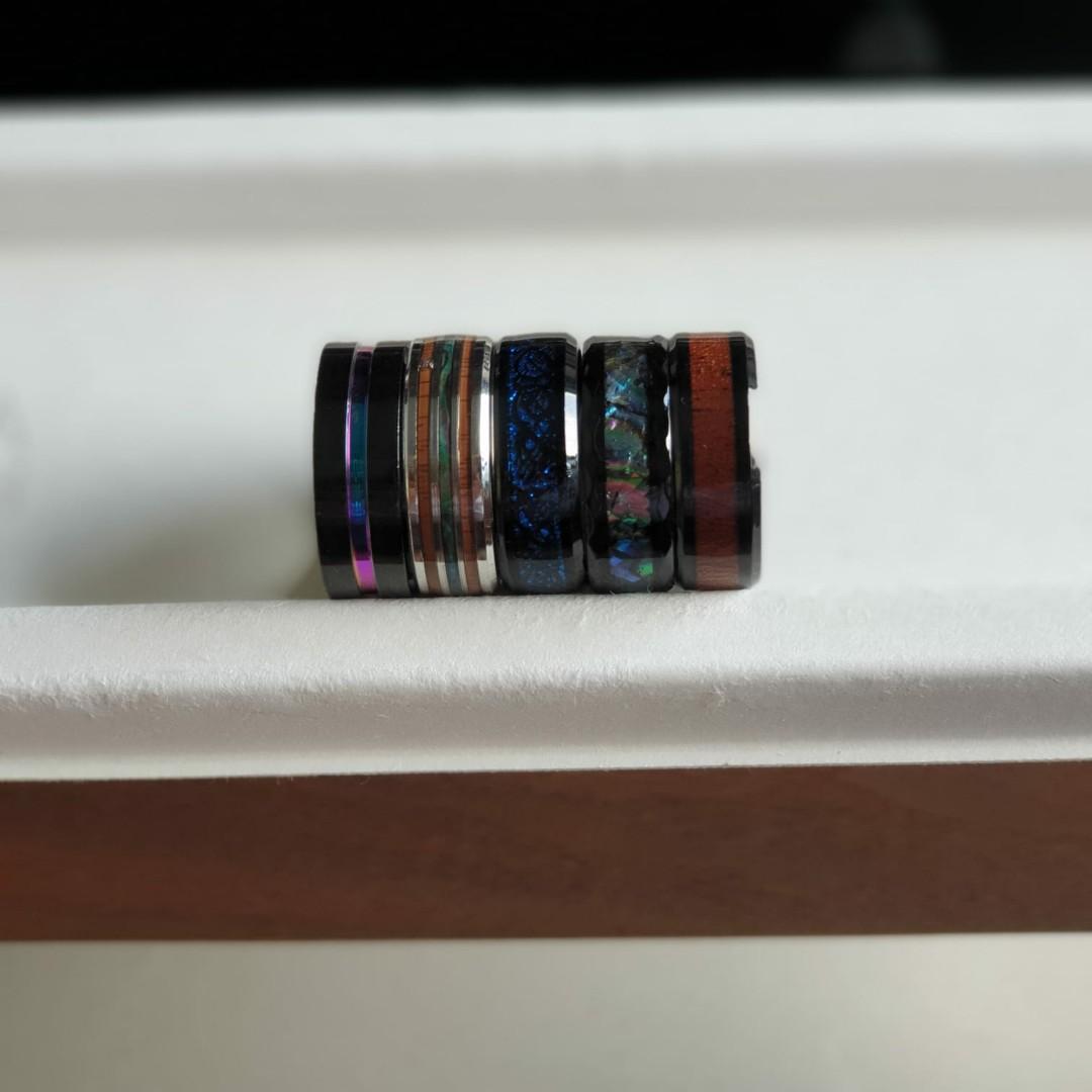 Men's Tungsten Carbide ring /rings (Category: Jewelry) located in Singapore. Submitted by yurikaze (Listing ID 237970862, Image 2). Description: Brand new Tungsten carbide rings for men fashion. Size 11. Even durable than stainless steel. Scratch resistant less diamond can scratch. All sell as a set for $100. Individual ring for $25 each. #ring #men #fashion #tungsten #carbide #stainless #steel.