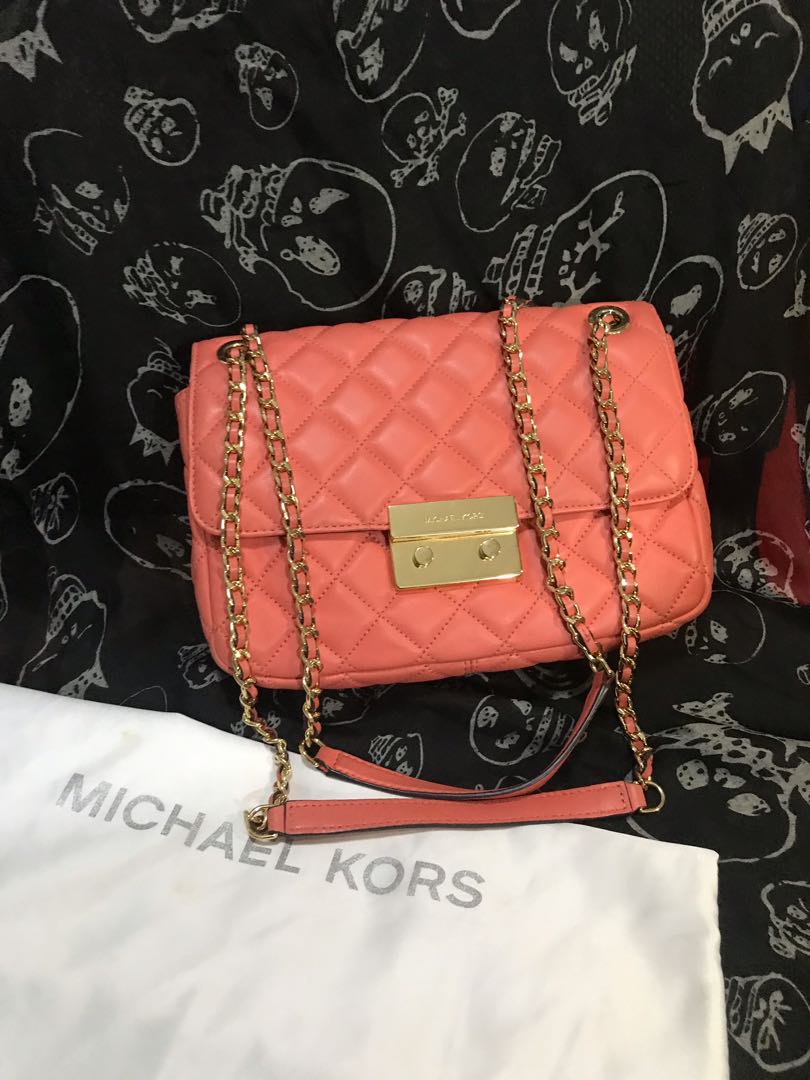 michael kors coral handbag