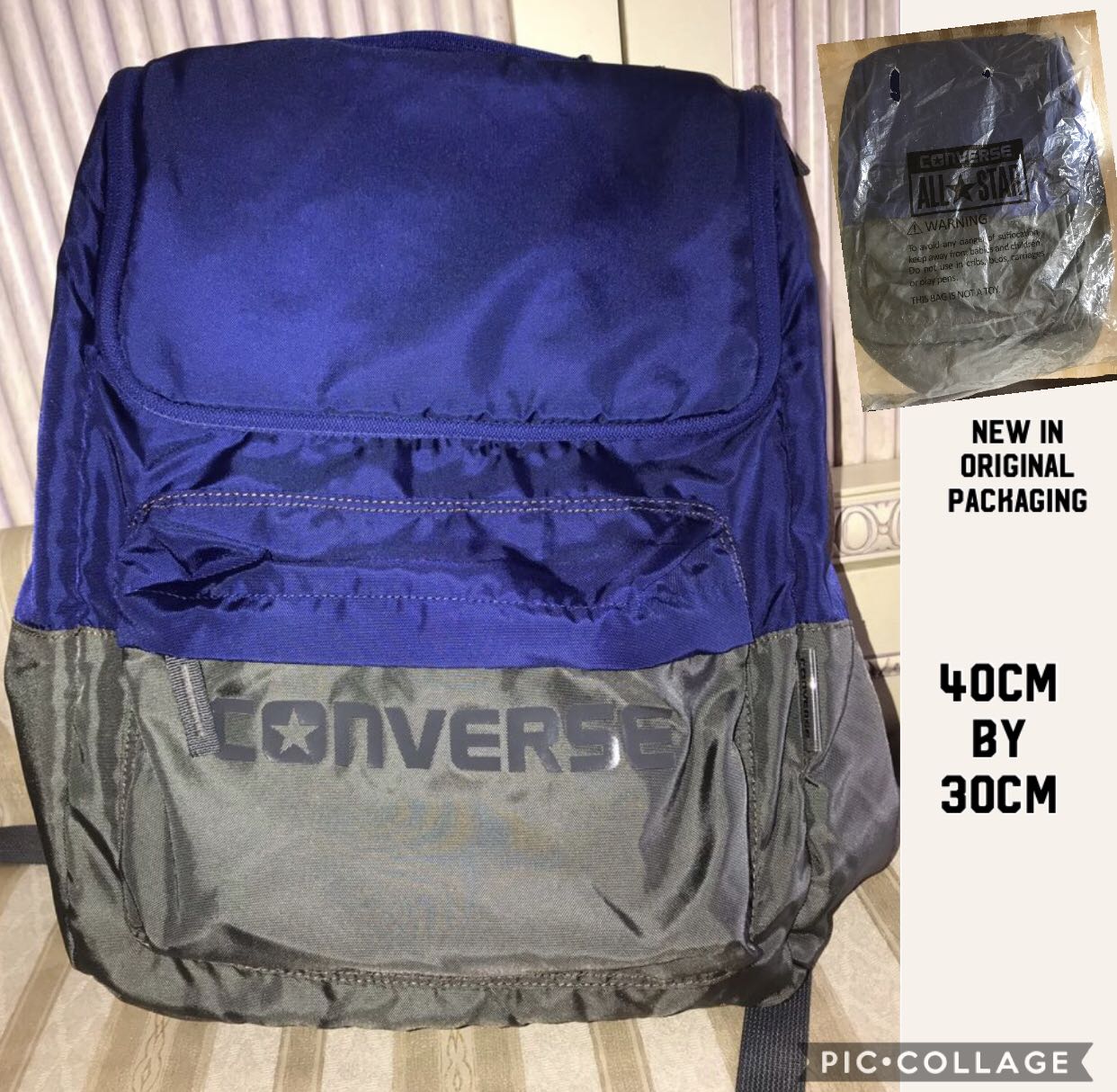 converse go backpack navy