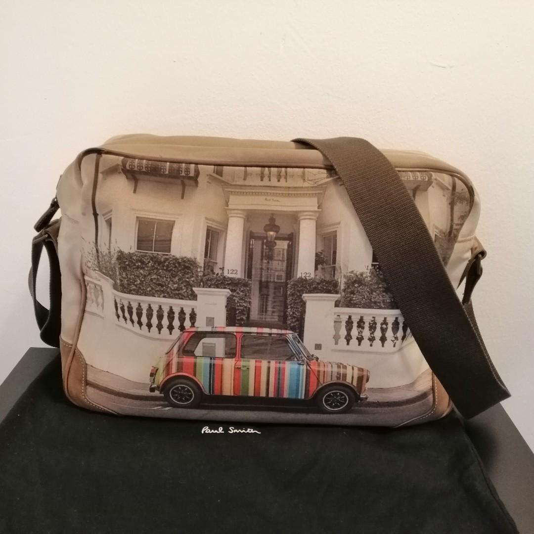 Paul Smith Mini Cooper Cross Body Multicolor Canvas Messenger Bag