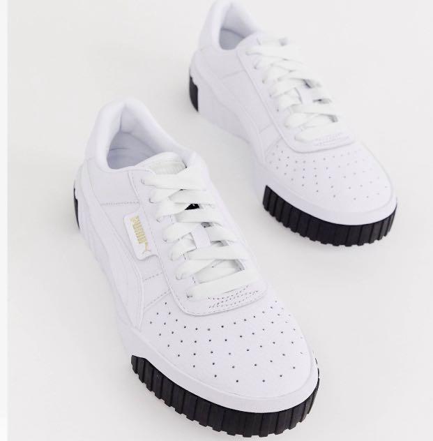 puma cali white black