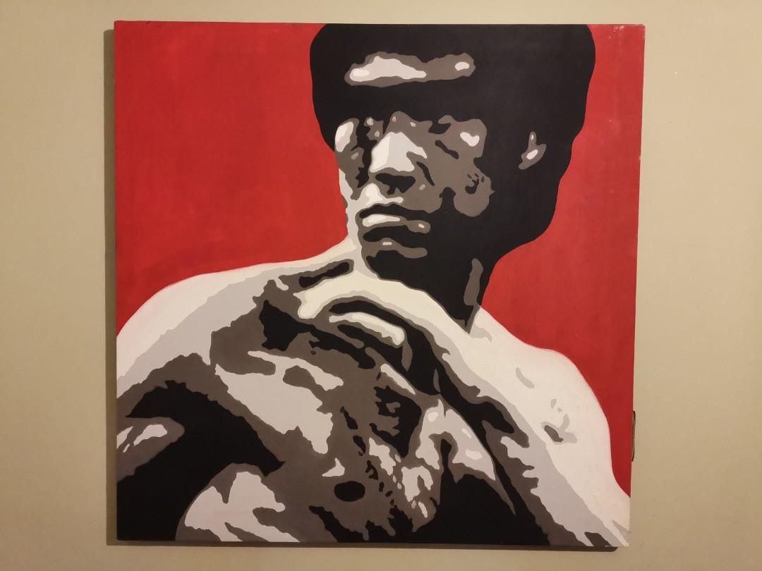 Rare Oil Painting Of Legendary Bruce Lee Design Craft Art