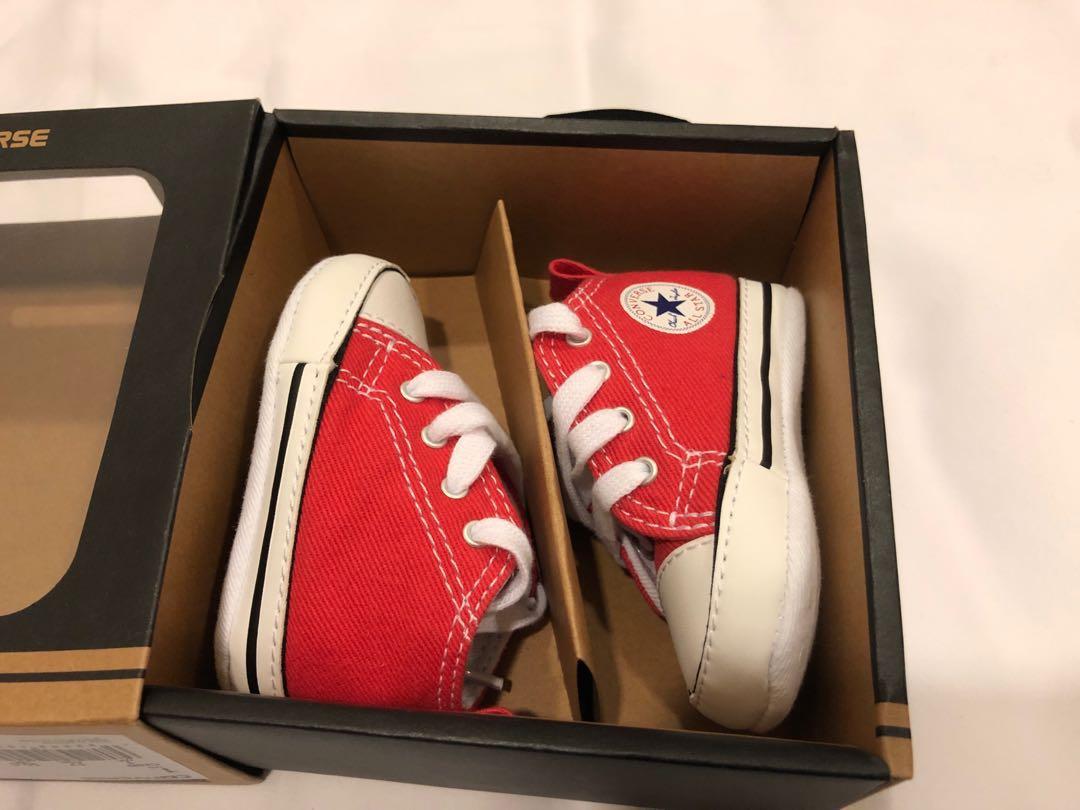 baby red converse shoes