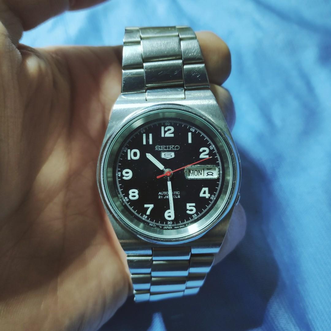 SEIKO 5 MILITARY AUTOMATIC WATCH JAM  TANGAN  SECOND 