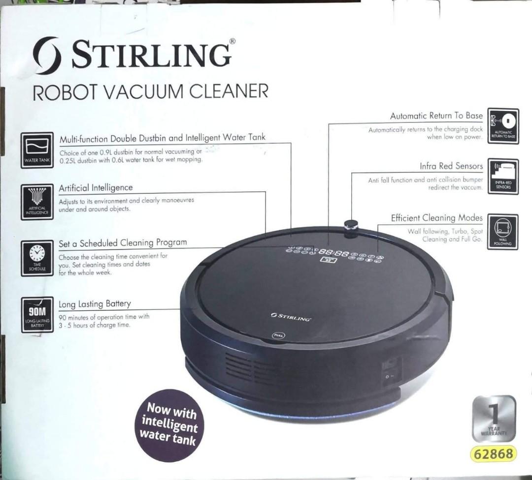 Stirling Robot Vacuum Cleaner, Furniture & Home Living, Cleaning