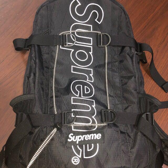 supreme fw18 black backpack