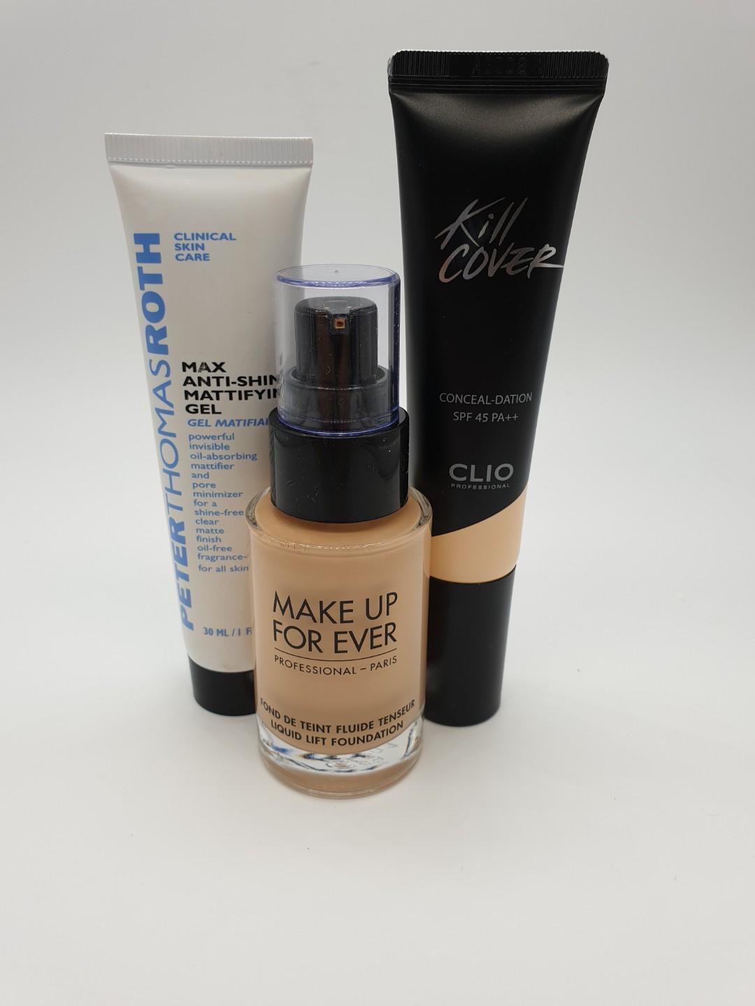 Used Base Products Set Makeup Forever Foundation Clio Professional