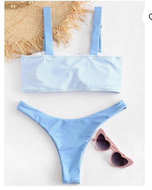 zaful light blue bikini