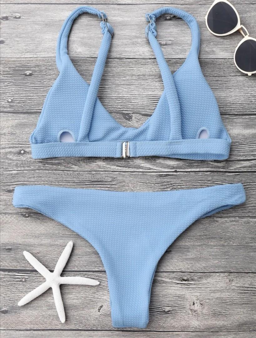Zaful scoop neck bikini shop