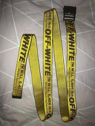 Authentic Off White Industrial Belt - Offwhite Yellow