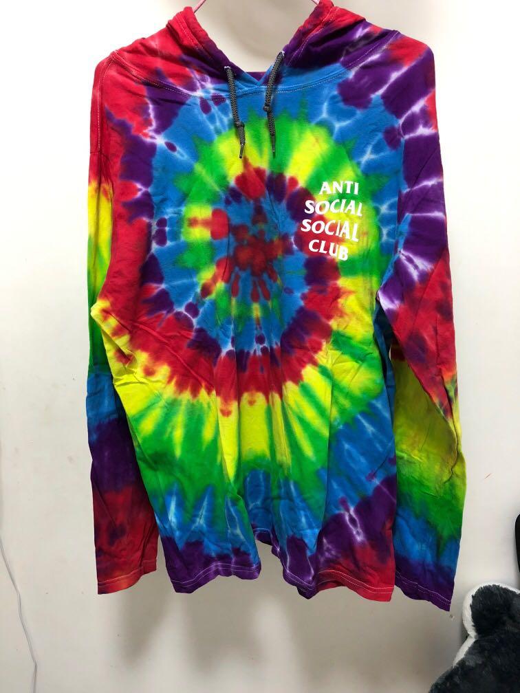 Anti social social club thai dye hoodie outlet