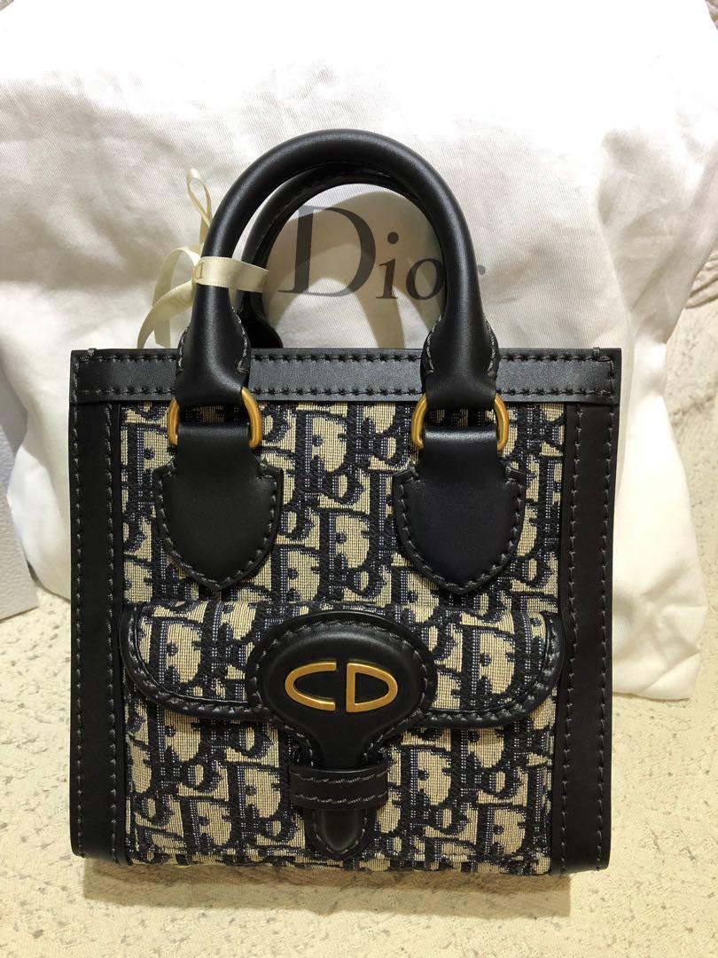 Dior mini oblique tote bag deals