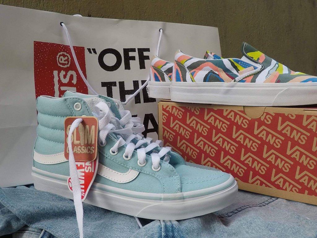 sky blue high top vans