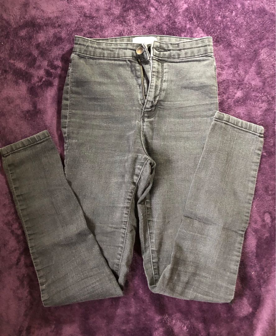 High Waisted Black Wash Ripped Jeans, Women's Fashion, Bottoms, Jeans on Carousell