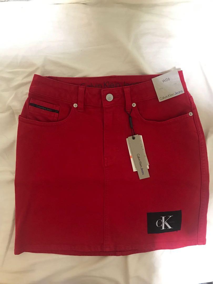 calvin klein jeans denim skirt