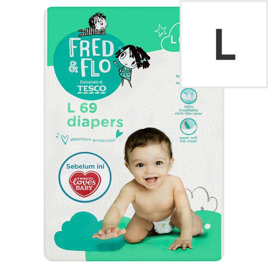 Fred Flo Diapers Babies Kids Bathing Changing Diapers Baby Wipes On Carousell