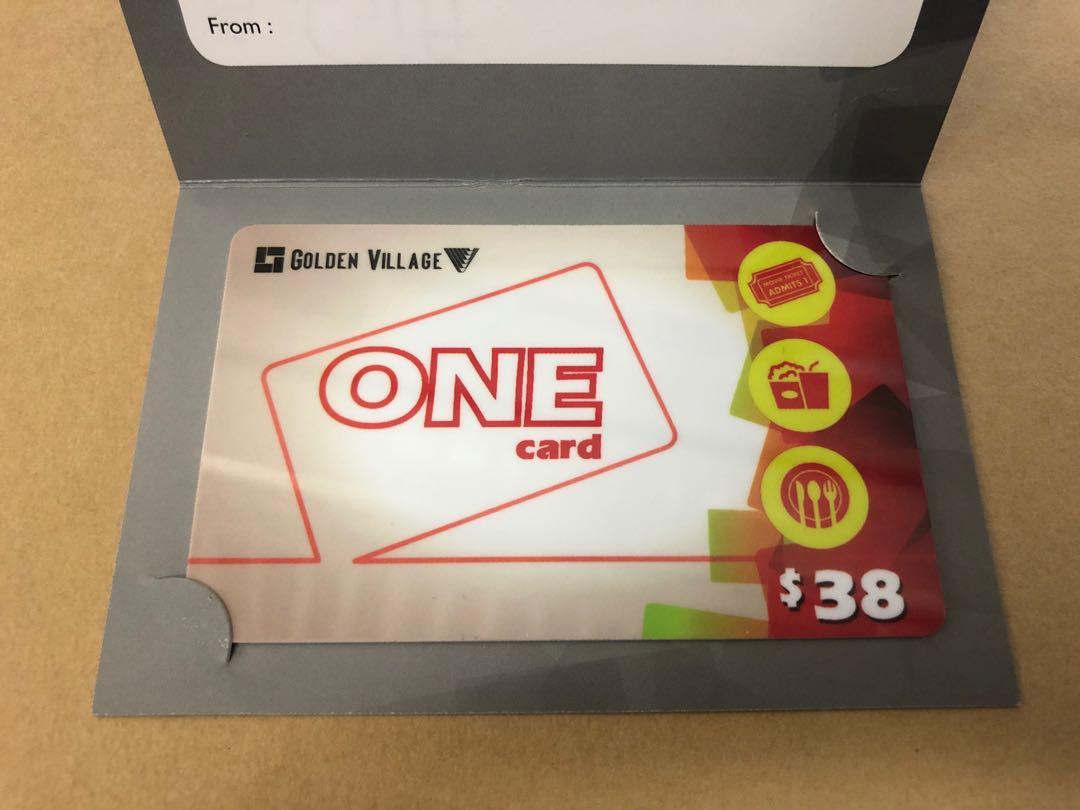 Golden Village Gift Card Worth 38, Tickets & Vouchers, Vouchers on
