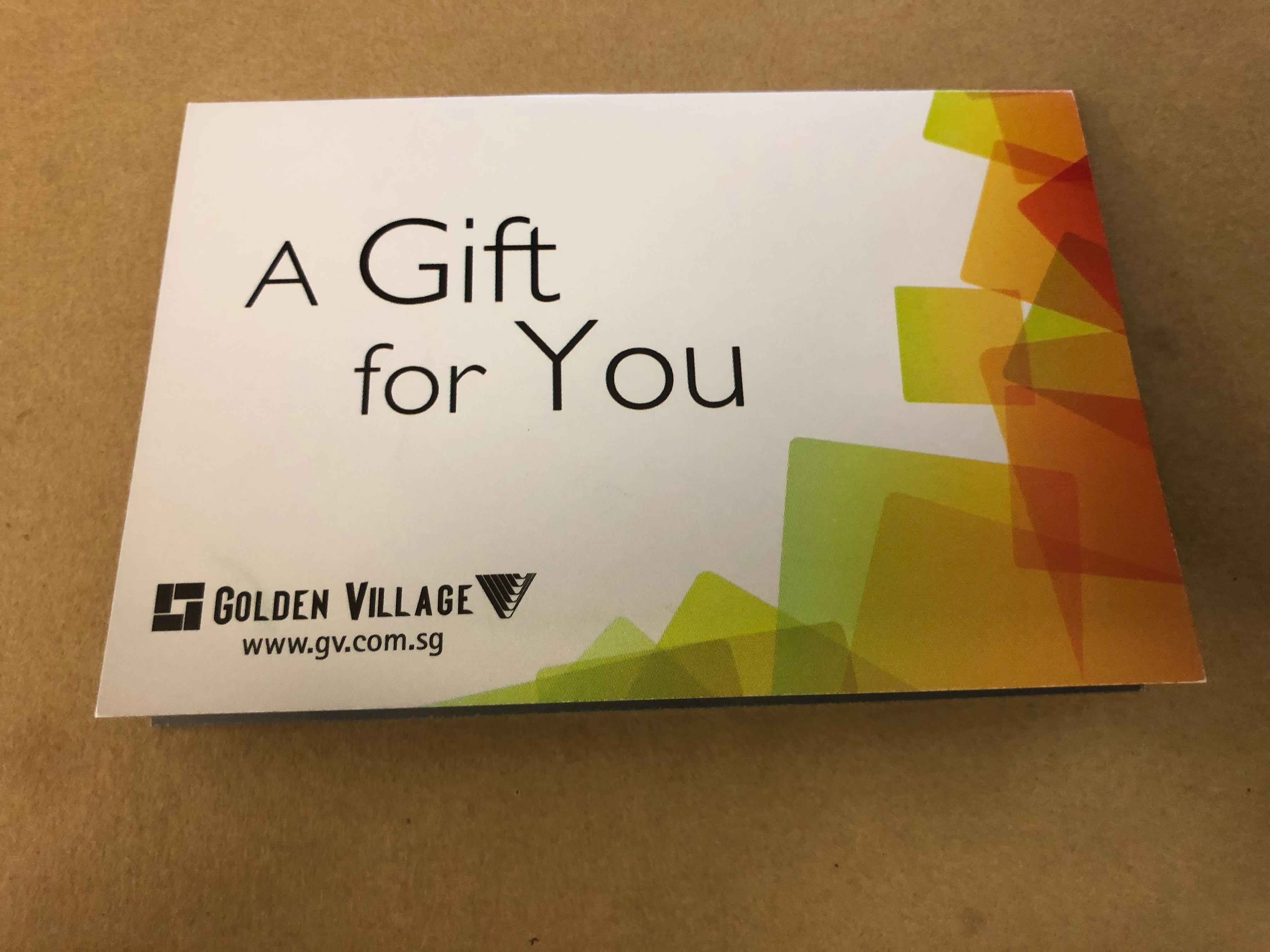 Golden Village Gift Card Worth 38, Tickets & Vouchers, Vouchers on