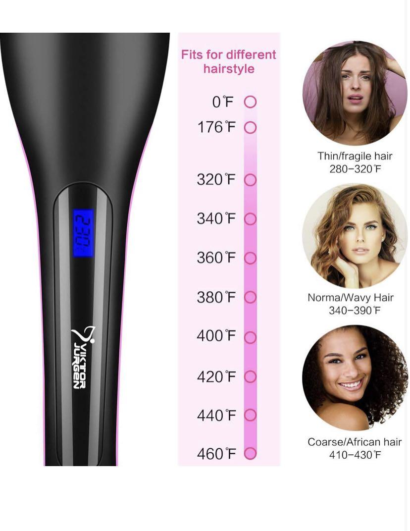 Hair Straightening Brush With Heating Fast Natural Straight Hair