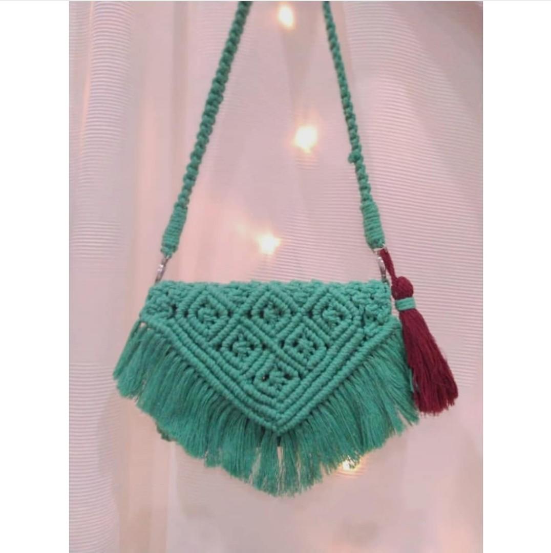 macrame shoulder bag