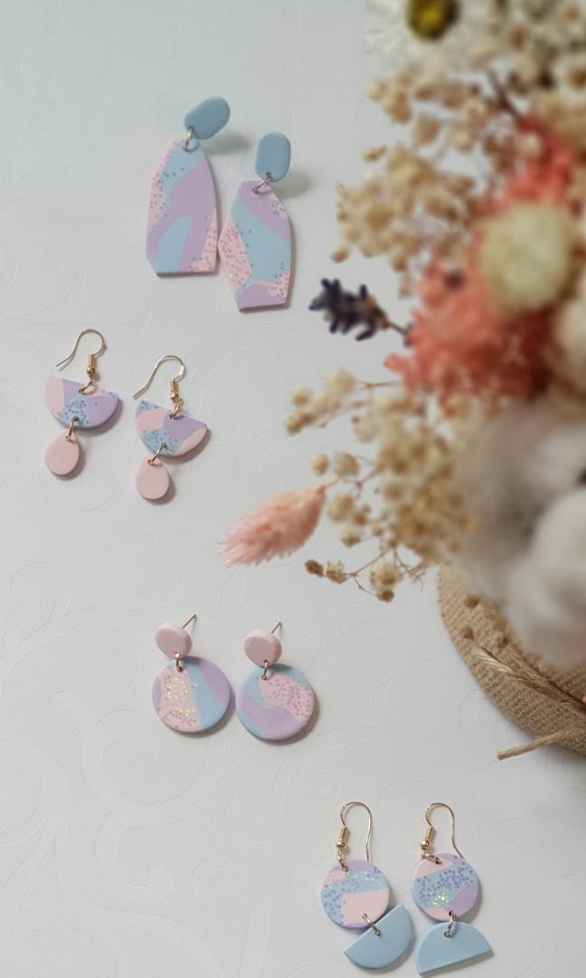 Pastel sales clay earrings