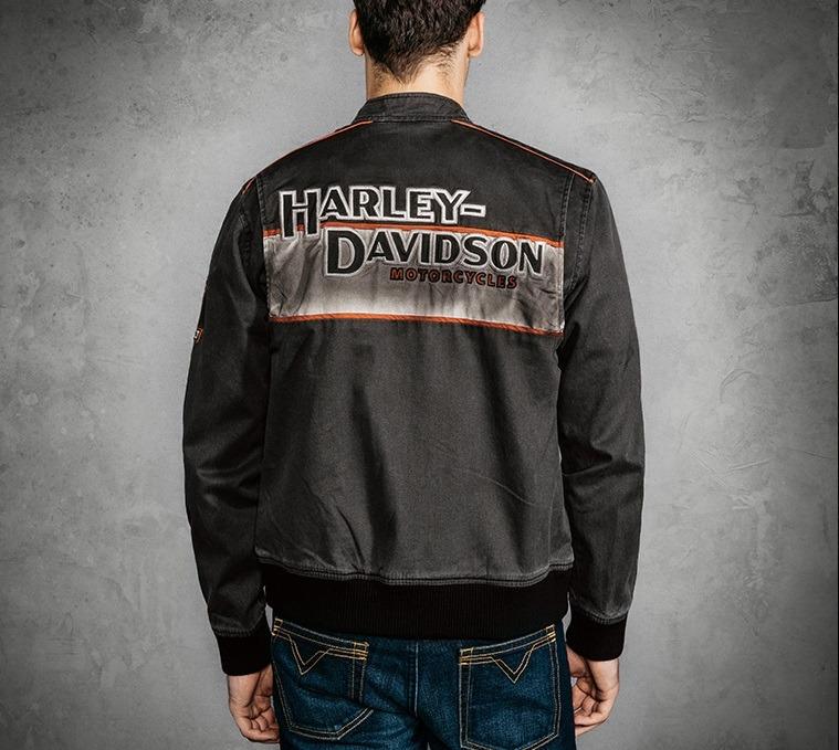 Harley Davidson MEN IRON BLOCK CASUAL JACKET ORIGINAL Men s