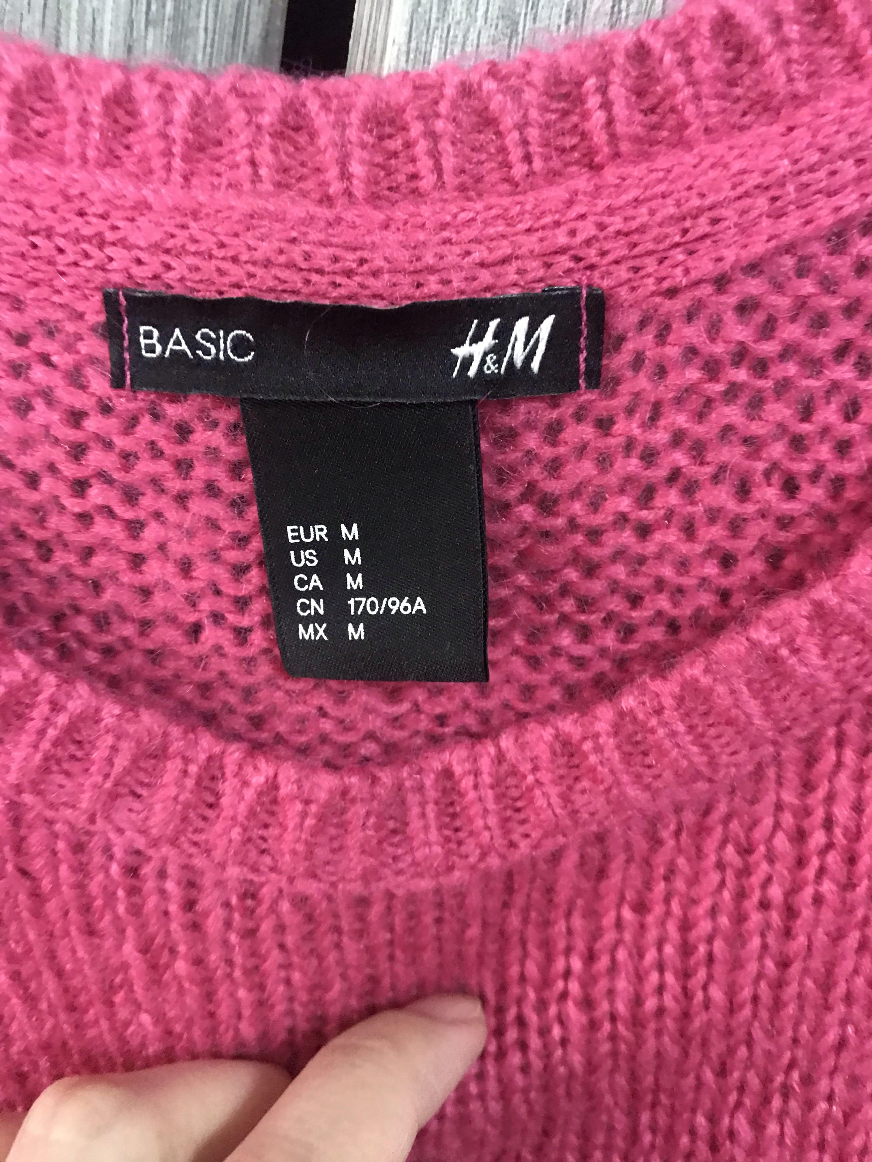 H and m deals pink sweater