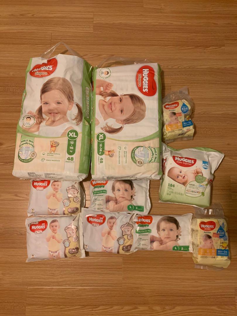 baby diapers and wipes