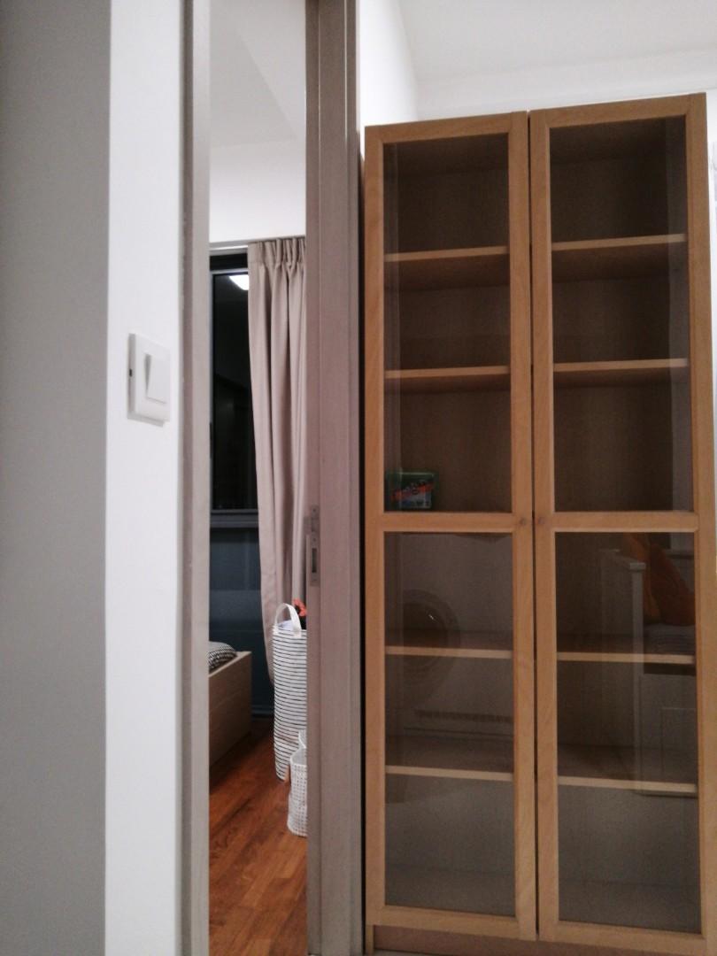 Ikea Billy Bookshelves Bookcase With Door With Full Glass