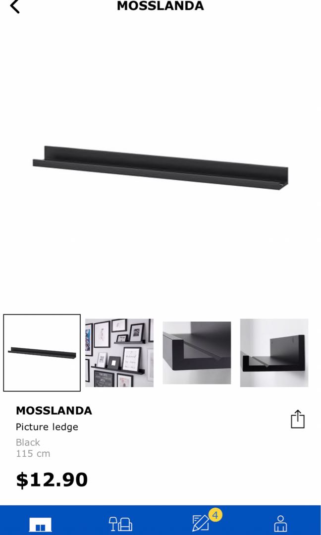 Ikea MOSSLANDA Wall Photo Shelf (mod), Furniture & Home Living
