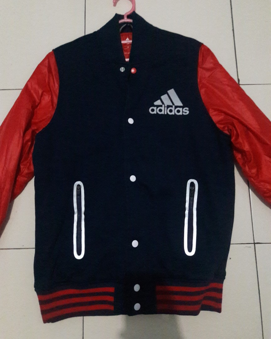 Jaket Baseball Adidas Original Fesyen Pria Pakaian Atasan di