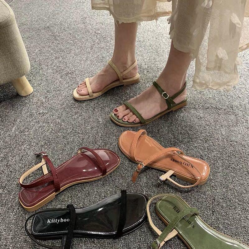 casual flat sandal summer beach shoes 